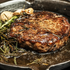 close up of new york style steak meal